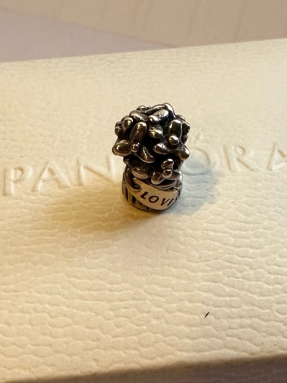 RETIRED Pandora "Love Bouquet" charm (790441) 14K banner 925 ALE maker's mark